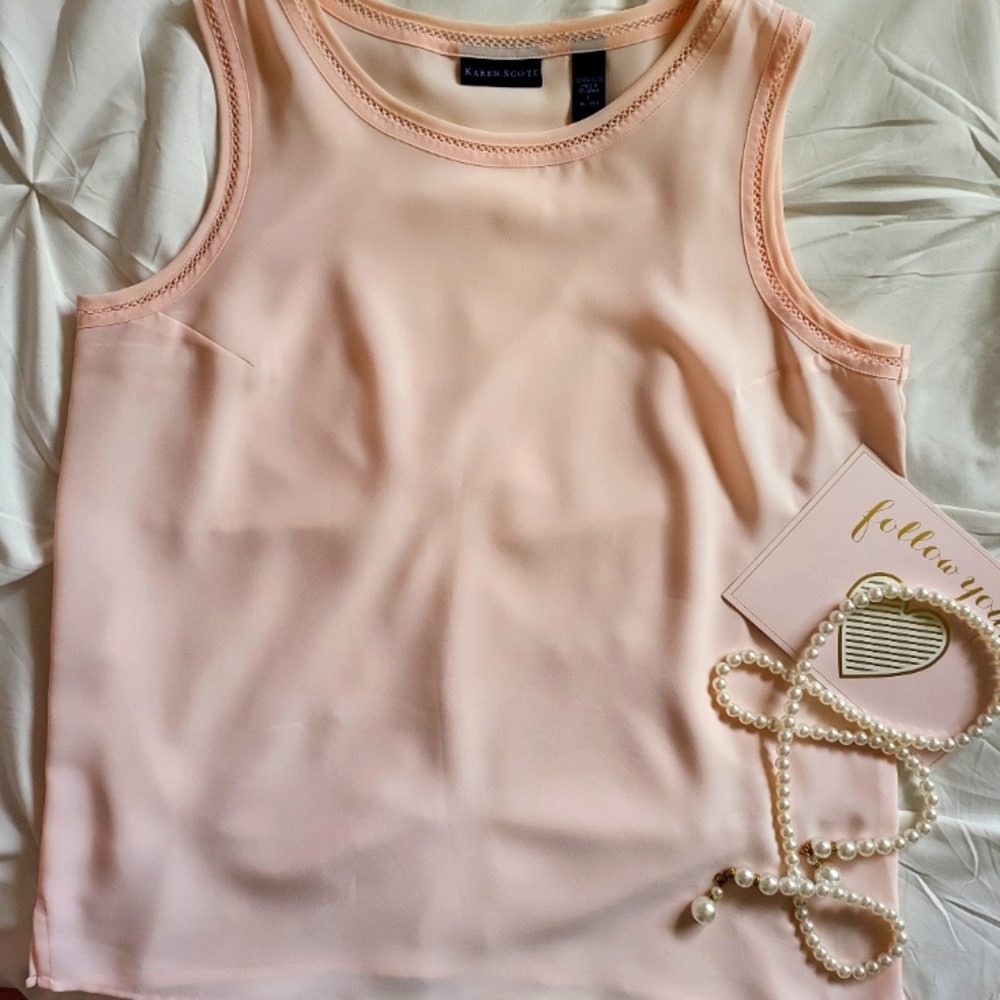 Karen Scott Sleevekess Summer Top, Size Large